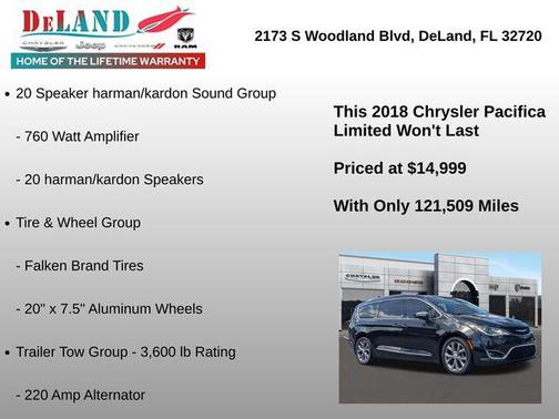 Brilliant Black Crystal Pearlcoat 2018 Chrysler Pacifica Limited