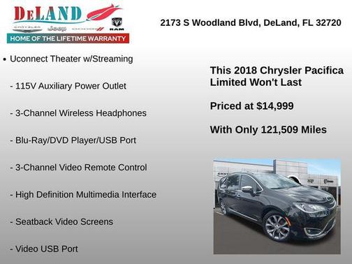 Brilliant Black Crystal Pearlcoat 2018 Chrysler Pacifica Limited