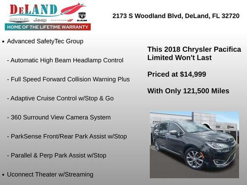 Brilliant Black Crystal Pearlcoat 2018 Chrysler Pacifica Limited