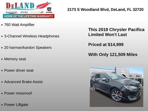Brilliant Black Crystal Pearlcoat 2018 Chrysler Pacifica Limited