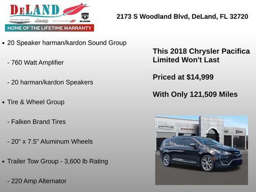 Brilliant Black Crystal Pearlcoat 2018 Chrysler Pacifica Limited