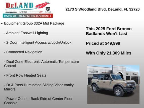 Marsh Gray 2025 Ford Bronco Badlands