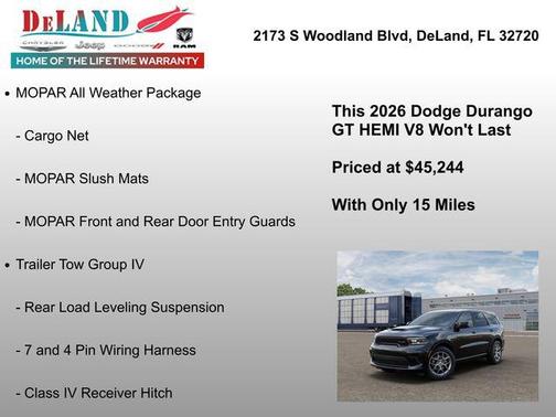 2026 Dodge Durango GT HEMI V8 AWD