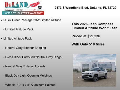 Silver Zynith Metallic Clearcoat 2026 Jeep Compass Limited