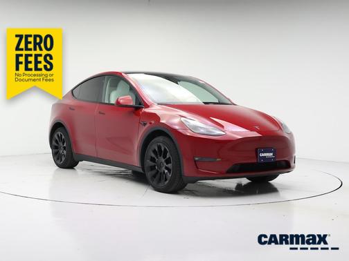 Red 2023 Tesla Model Y Long Range