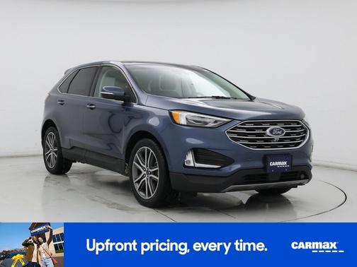 Blue 2019 Ford Edge Titanium