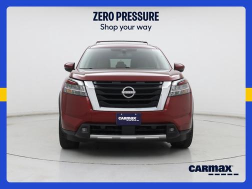 Red 2022 Nissan Pathfinder Platinum