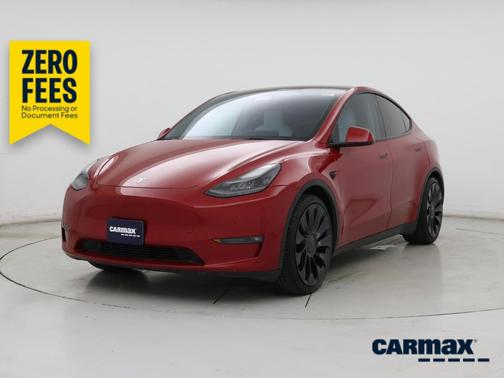 Red 2022 Tesla Model Y Performance