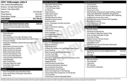 Red 2021 Volkswagen Jetta 1.4T S