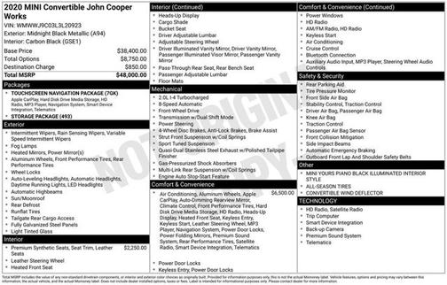 2020 MINI Convertible John Cooper Works