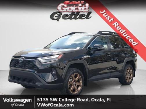 Midnight Black Metallic 2023 Toyota RAV4 Hybrid Woodland