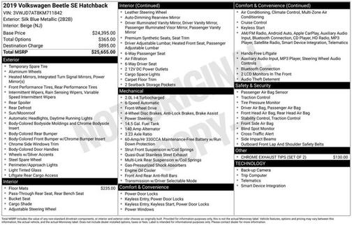 2019 Volkswagen Beetle SE