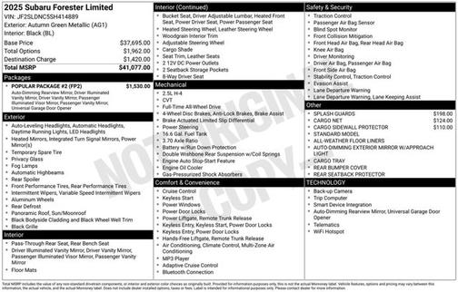 2025 Subaru Forester Limited