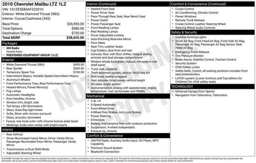 2010 Chevrolet Malibu LTZ