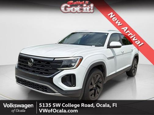 Pure White 2024 Volkswagen Atlas Cross Sport 2.0T SE w/Technology