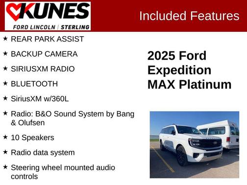 Oxford White 2025 Ford Expedition Max Platinum