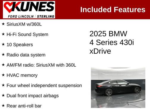 Black Sapphire Metallic 2025 BMW 430 i xDrive