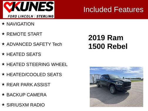 Diamond Black Crystal Pearlcoat 2019 RAM 1500 Rebel