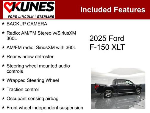 Black Metallic 2025 Ford F-150 XLT