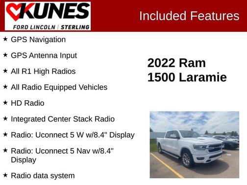 Bright White Clearcoat 2022 RAM 1500 Laramie