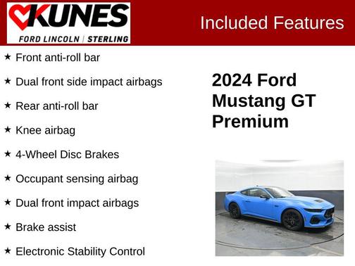 Grabber Blue Metallic 2024 Ford Mustang GT Premium
