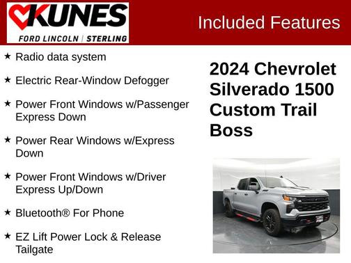 Slate Gray Metallic 2024 Chevrolet Silverado 1500 Custom Trail Boss