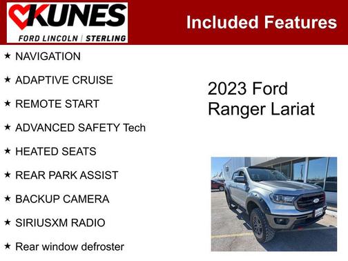 Iconic Silver Metallic 2023 Ford Ranger LARIAT
