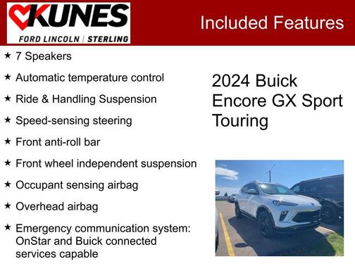 Summit White 2024 Buick Encore GX Sport Touring