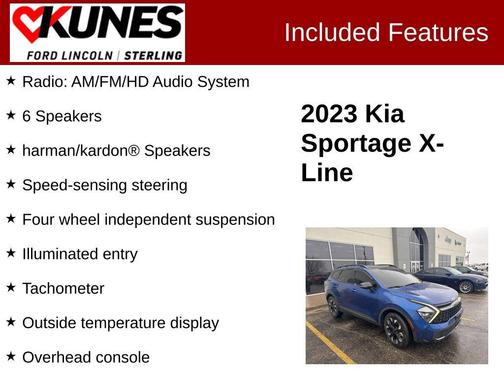 Sapphire Blue 2023 Kia Sportage X-Line