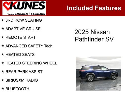 Deep Ocean Blue Pearl 2025 Nissan Pathfinder SV 4WD