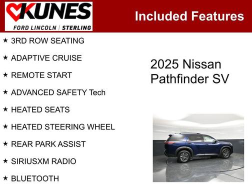 Deep Ocean Blue Pearl 2025 Nissan Pathfinder SV 4WD