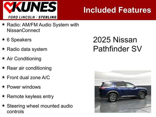 Deep Ocean Blue Pearl 2025 Nissan Pathfinder SV 4WD