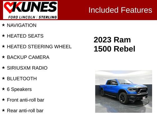 Hydro Blue Pearlcoat 2023 RAM 1500 Rebel