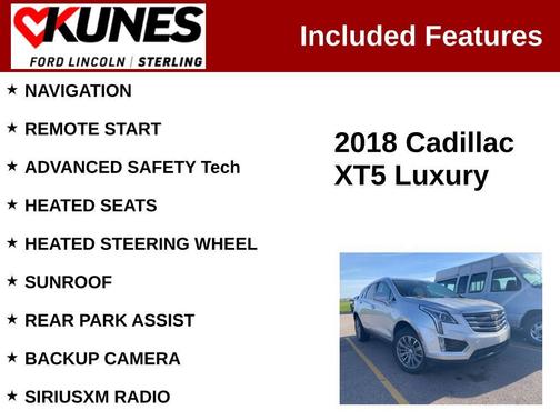 Radiant Silver Metallic 2018 Cadillac XT5 Luxury