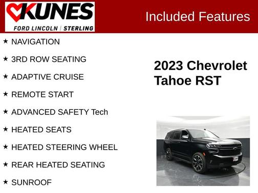 Black 2023 Chevrolet Tahoe 4WD RST