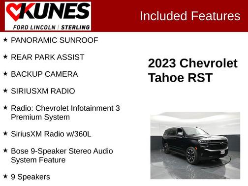 Black 2023 Chevrolet Tahoe 4WD RST