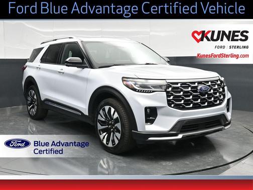 White Metallic 2025 Ford Explorer Platinum