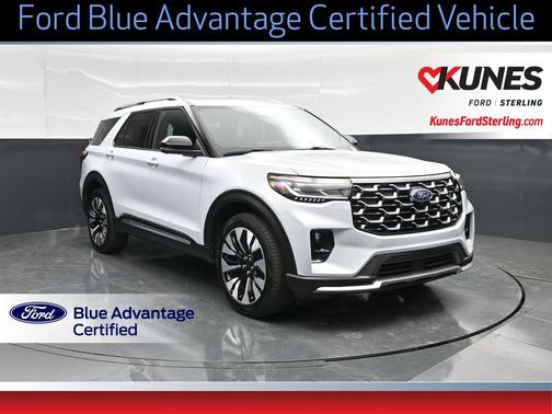 White Metallic 2025 Ford Explorer Platinum