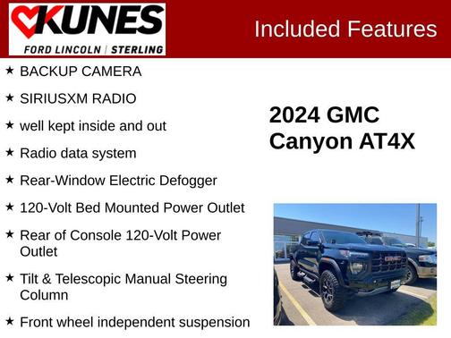 Onyx Black 2024 GMC Canyon AT4X
