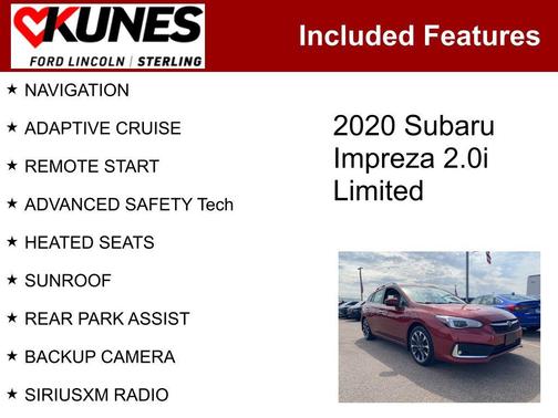 2020 Subaru Impreza 2.0i Limited