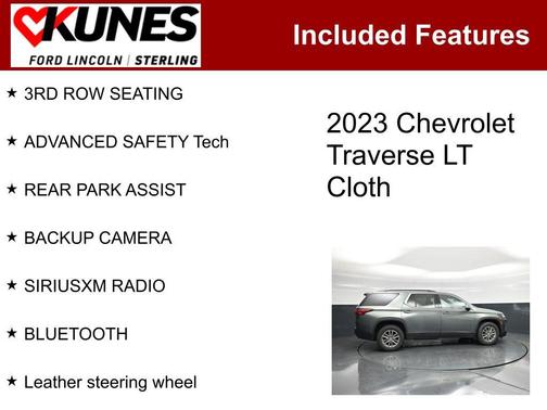 Silver Sage Metallic 2023 Chevrolet Traverse LT