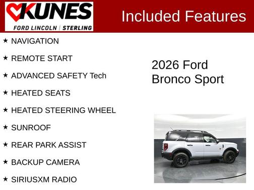 Space White Metallic 2026 Ford Bronco Sport Badlands