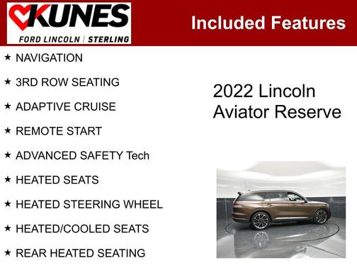 Smoke Metallic 2022 Lincoln Aviator Reserve AWD