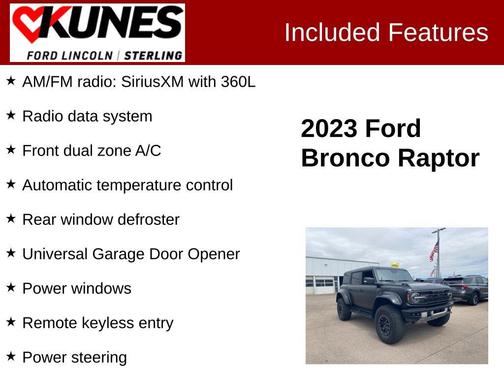Shadow Black 2023 Ford Bronco Raptor