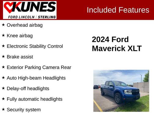 Atlas Blue Metallic 2024 Ford Maverick XLT