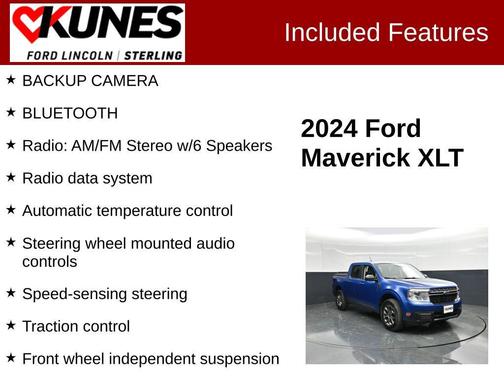 Atlas Blue Metallic 2024 Ford Maverick XLT