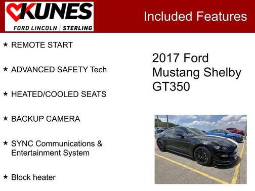 Shadow Black 2017 Ford Shelby GT350 Base