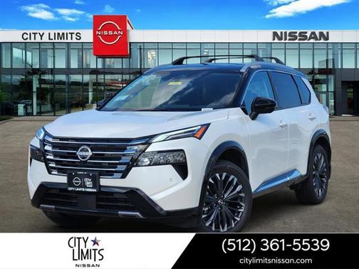 Everest White Pearl/Super Black 2026 Nissan Rogue Platinum