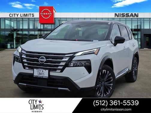 Everest White Pearl/Super Black 2026 Nissan Rogue Platinum
