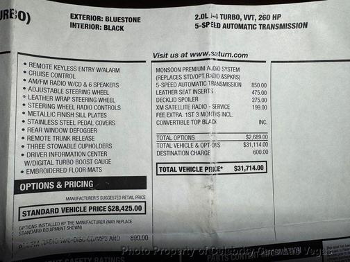 2007 Saturn Sky Red Line
